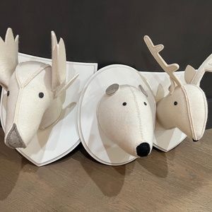 Restoration Hardware Wool Felt Animal Heads